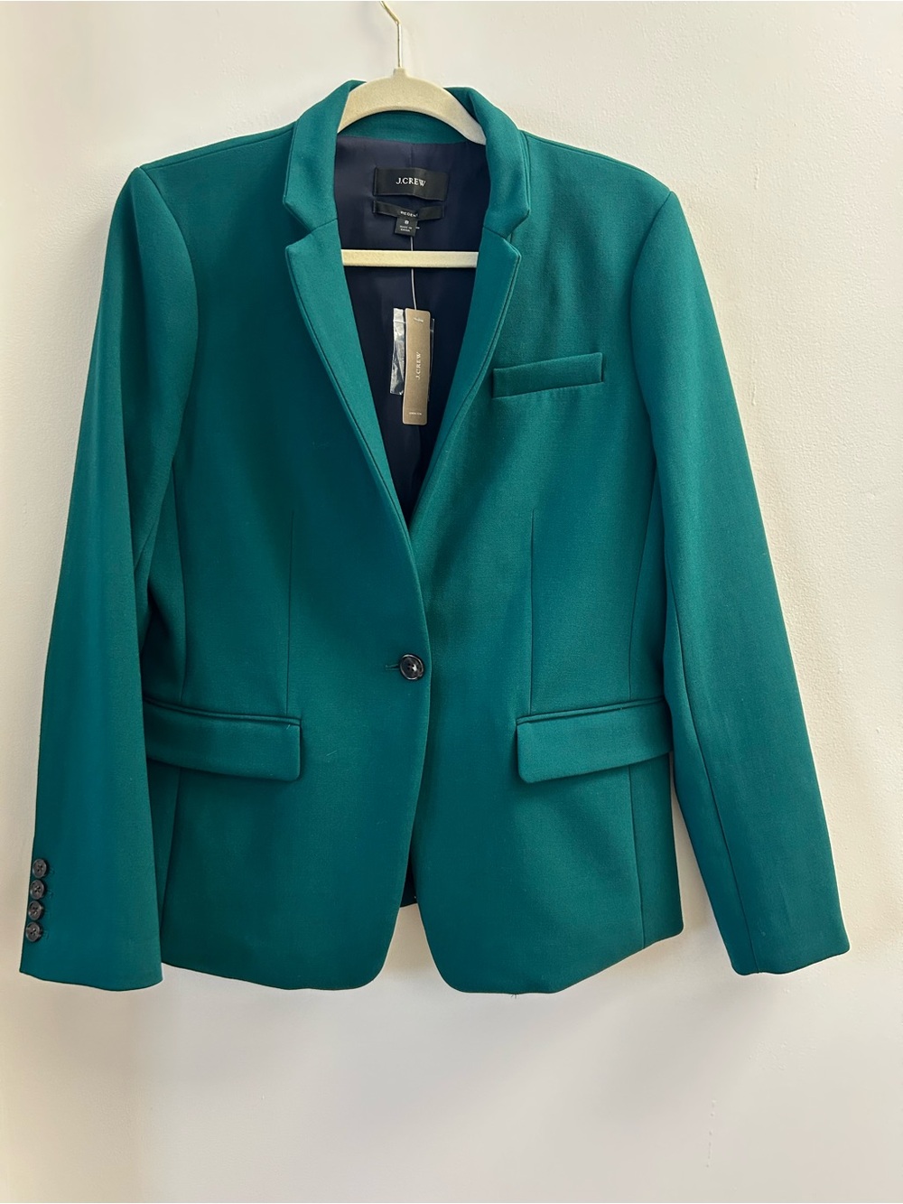 J. Crew Women's Teal Single-Button Blazer